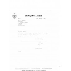 Stirling Moss - Letter.